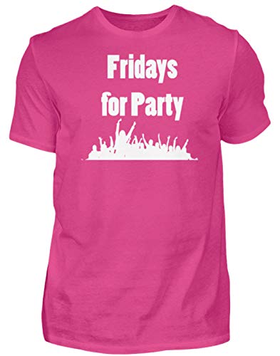 T-Shirt pour homme rose Large Générique Fridays for Party en coton