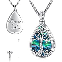 Eusense Cremation Jewelry for Ashes Urn Necklace to Put Ashes In 925 Sterling Silver Memorial Pendant Tree of Life Infinity Urn Necklaces for Ashes Necklace for Women Men