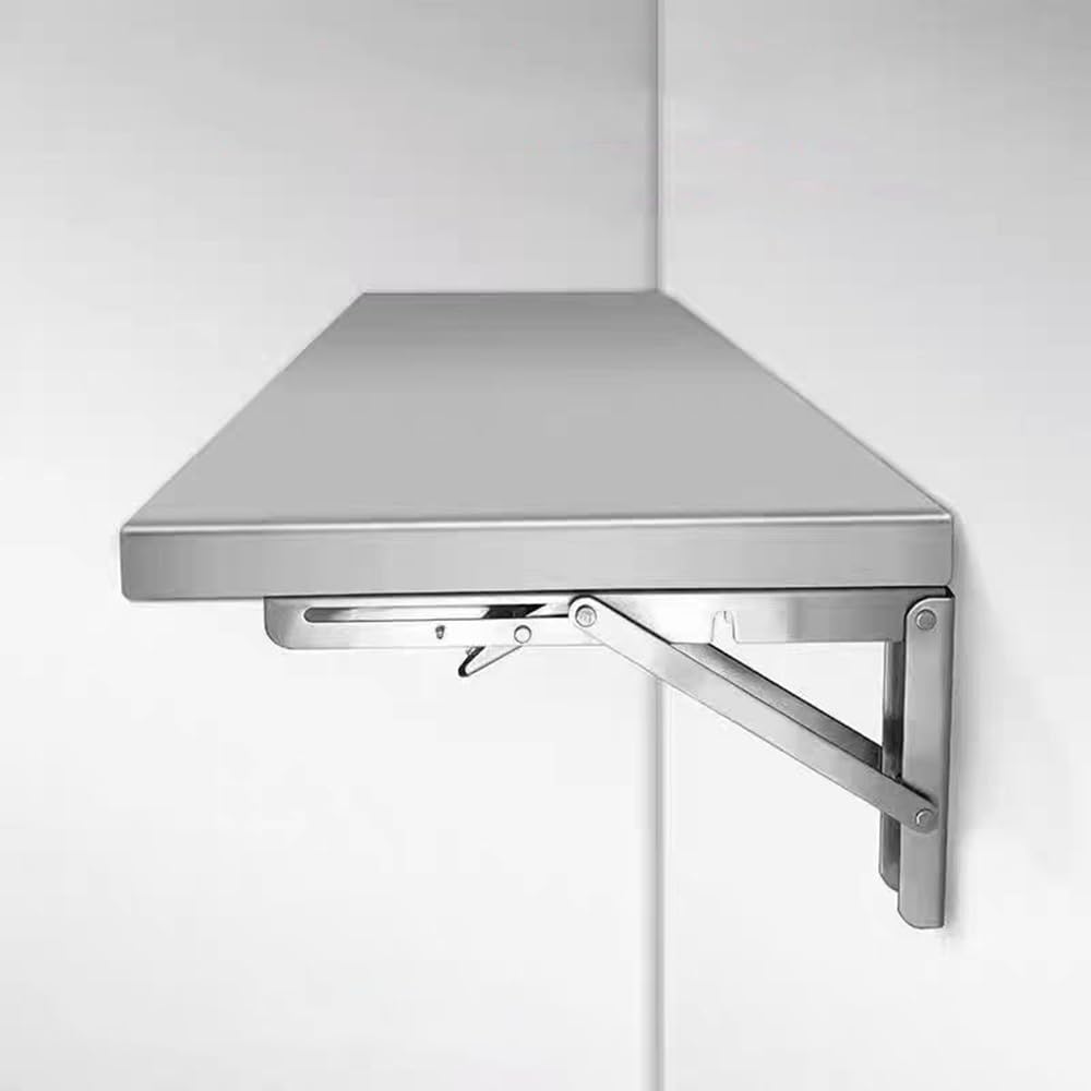 GBRJUYF Stainless Steel WallMounted Folding Laundry Table SpaceSaving Floating Desk Versatile Computer & Dining Table for Small Spaces (80x30cm)