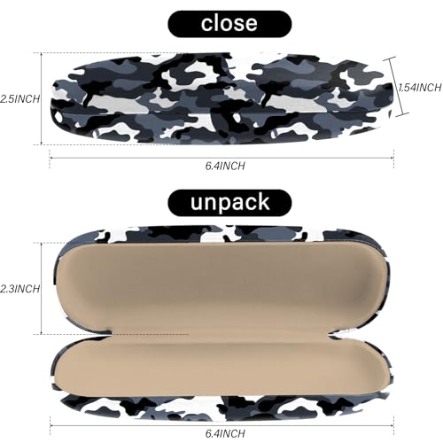 Image of Eyeglasses Case Hard Shell Protective Case for Glasses Eyeglass Box with Cleaning Cloth for Boys Men Man Cute Aesthetic