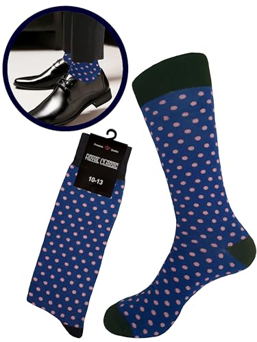 Polka Dot Pattern Formal casual Novelty Dress Socks ONE PAIR Cotton Socks Size 10-132