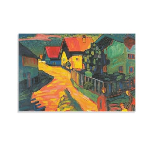 Impression toile Kandinsky Street in Murnau d'une qualité artistique unique