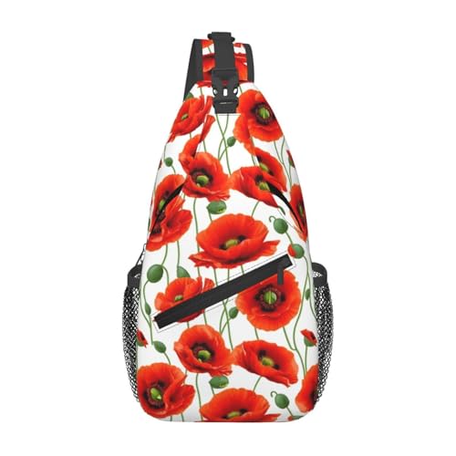 Mochila bandolera con estampado floral para viaje