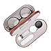 Muf 2 in 1 Contact Lens Case and Glasses Case,Double Sided Dual Use Design,Leak Proof & Portable,Tweezer and Contact Lens Solution Bottle Included for Travel Kit(Brown)