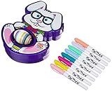 The Eggmazing Easter Egg Decorator Kit - Includes Bunny Egg Decorating Spinner Arts and Crafts Set with 8 Colorful Quick Drying Markers