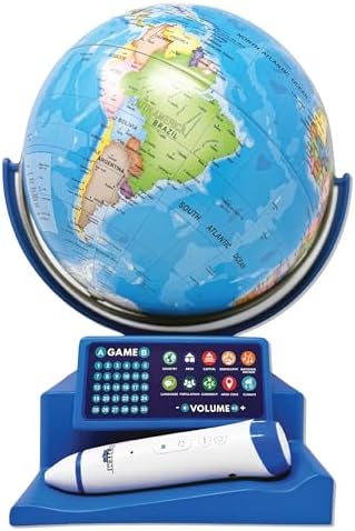 Dr. STEM Toys Interactive Talking Globe with Smart Pen, Game Pane...