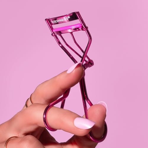 Miniatura 7 de Real Techniques Miracle – Rizador compacto para pestañas con diseño ergonómico, uso con máscara para mayor volumen, herramienta suave para levantar pestañas