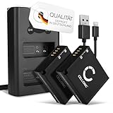 CELLONIC 2X Akku für Kamera Kompatibel mit Leica D-LUX, D-LUX (Typ 109), D-LUX 7, BC-DC15 - (980mAh, 7.4V) + Dual Ladegerät