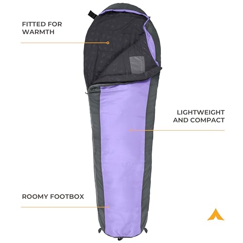 Image of Teton 20F and 5F Degree Sleeping Bag; Lightweight, Warm Weather Mummy Sleeping Bags for Adults and Kids, Camping, Backpacking, Hiking
