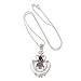 NOVICA .925 Sterling Silver Rainbow Moonstone and Garnet Pendant Necklace, 17", Arabesque'
