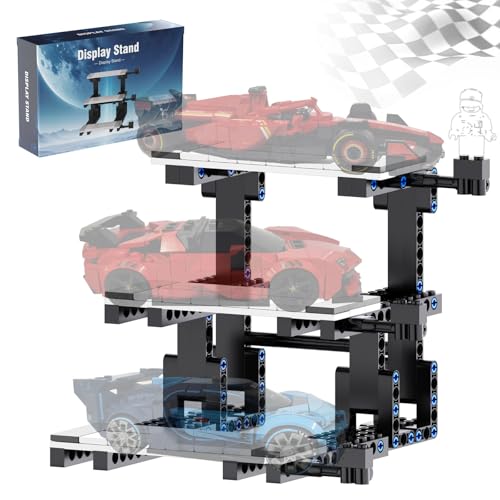 Display Ständer für Lego Speed ​​Champions Bausätze, 3 Stöckiger Ständer für Lego Car 76918 76923 76934 76919 76909 76914 76917 Modell mit Fahrerdisplay, Geschenke Sammeln (220 Teile)