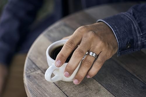 Image of The Ridge Tungsten Rings For Men - Mens Wedding Band - Strong, Durable, and Scratch-Resistant Beveled Ring With Silicone Band