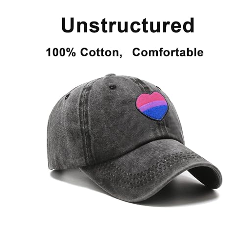 Image of Embroidered Pride Hat LGBT Cap Low Profile Distressed Dad Hat