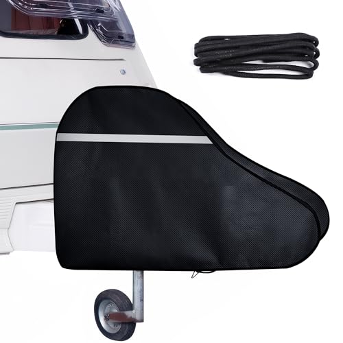 Deichselabdeckung Wohnwagen Abdeckung Deichselabdeckung Anhänger Universal Deichselschutzhülle Anhängerkupplung Abdeckung mit Reflektorbänd für alle Arten von Pferdeanhängern
