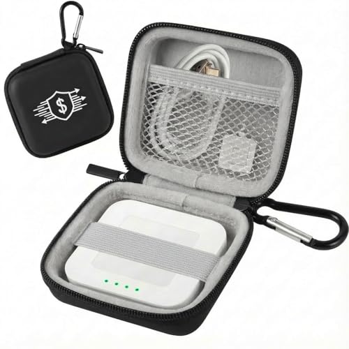 COMECASE Chip Card Reader Scanner Case, Hard Carrying Bag Holder Fits Square A-SKU-0485 Contactless Reader with USB Charge Cable for EMV Chip Cards/Apple Pay/Android Pay (Jet Black)