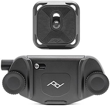 Peak Design Capture Camera Clip V3, Black with Plate, Holds DSLR, Compact and Point and Shoot Bodies, Secure, Stable and Accessible, Attaches to Straps and Belts, Quick Release, 200 lb Capacity