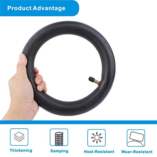 Yungeln 2 Stück 10x2.125 Doppelte Stärke Scooter Schlauch 10 Zoll Ersatzreifen kompatibel für Xiaomi 1S M365 Pro 2 Elektro Scooter