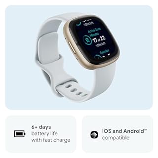 Google Fitbit Sense 2 Health and Fitness Smartwatch with built-in GPS, advanced health features, up to 6 days battery life - Compatible with iOS 15 or higher & Android OS 9.0 or higher
