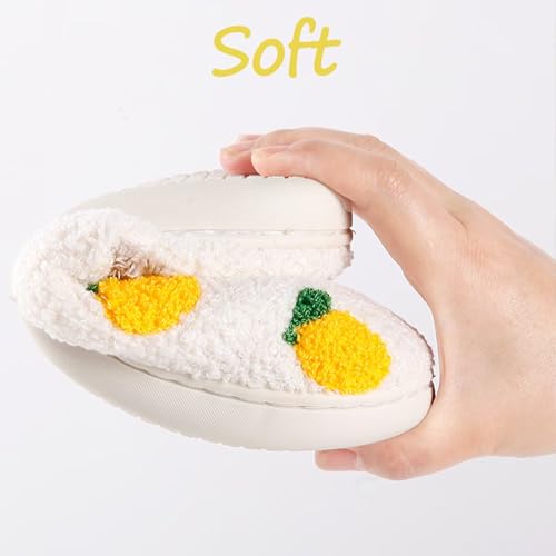 Women's Cute Retro Strawberry Cherry Slippers Valentine's Day Plush Soft Memory Foam House Home Shoes3