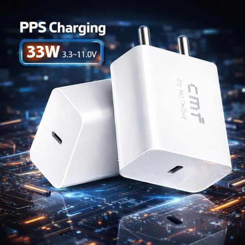 Image of Original CMF 33W C-Type PPS Rapidly Charging Adapter for Nothing Phone 4A /4A Pro /3 /3a /3a Pro /3a Lite /2 /2a /2a Plus /1 /CMF Phone 1 /2 /2 Pro /Pixel 10 /9 /Tablet /Chromebook-33 Watt USB C Fast Charger-White