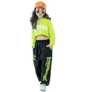 LOLANTA Enfants Hip Hop Costume Street Dance Outfit Sweat à Capuche Bleu et Pantalon de Jogging Ensemble de survêtement