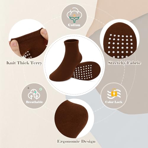 Image of JAKIDAR 12-Pair Baby Socks Non-Slip Cotton Toddler Socks Ankle Socks for Baby Toddler Kids