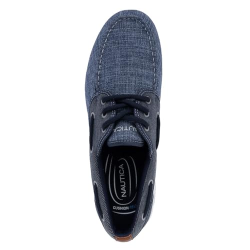 Image of Nautica Men's Casual Boat Shoes, Moc-Toe Loafers with Cushioned Insole, Deck Fashion Sneaker