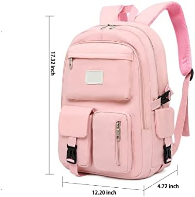Girls Backpack School Bags, Large Capacity Rucksack Secondary Middle High School Multi-Pocket Backpack Waterproof School Backpacks for Children Teen Girls