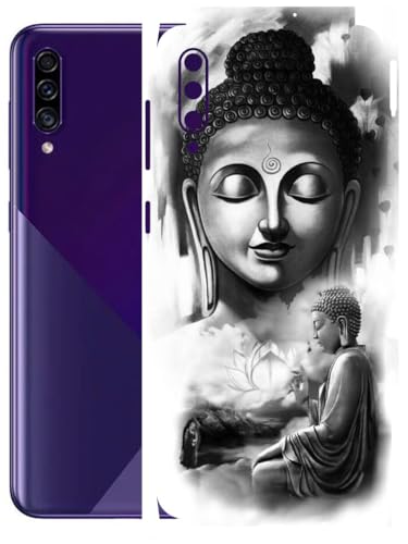 Image of AtOdds - Full Body Back Screen Guard Protector Film - Lamination Wrap Skin Sticker Compatible with Samsung Galaxy A30s | Scratchproof Matte Finish (Buddha)
