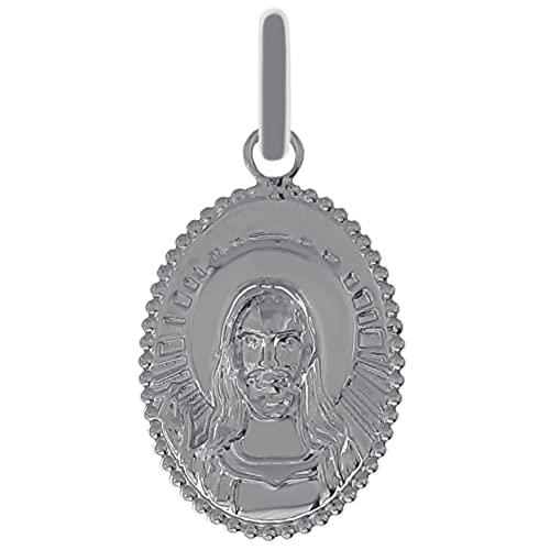 Pendentif Jesus Christ argent 925 rhodié collier religieux mixte neuf