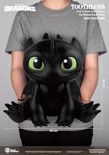Tirelire en vinyle Toothless Beast Kingdom : Finition Premium