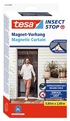 tesa Insect Stop Magnetic Curtain, self-Closing, Insect Screen Curtain with Magnets for Balcony and Patio Doors - Image 2
