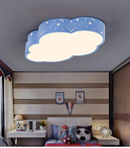 Plafonnier LED Nuages Bleu : Éclairage Modulable Anti-Éblouissement Enfant