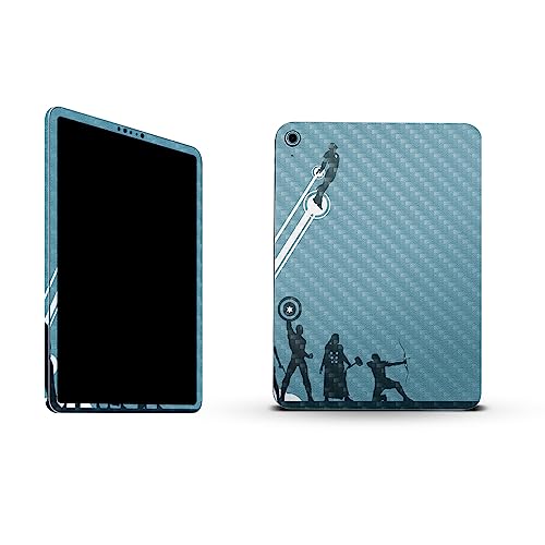 Image of MightySkins Carbon Fiber Skin Compatible with Apple iPad 10.9 inch 10th Gen (2022) Full Wrap Kit - Super Squad | Protective, Durable Textured Carbon Fiber Finish | Easy to Apply | Made in The USA