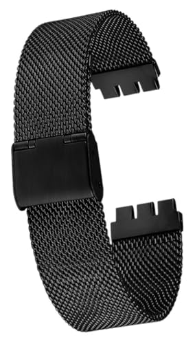 Bracelet Swatch Irony 17mm en acier noir pour sublimer votre montre au quotidien et en soirée