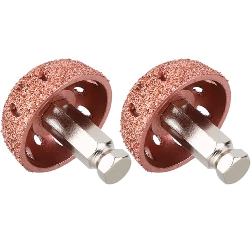 Image of 2Pcs Tire Buffer Wheel, 38-40mm Tire Grinding Head, Tungsten Tire Buffing Wheel 1.5IN, 70 Coarse Grit Buffing Wheel with 0.35IN Linking Rod Tire Patch Kit Repair Tool