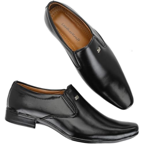 Image of Leatherkraft Formal Heeled Slip-On Shoes