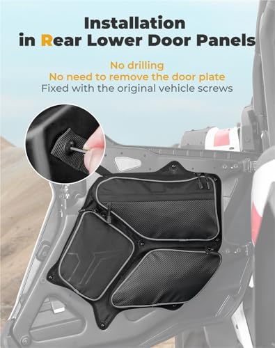 Sacs de rangement arrière UTV avec fermetures éclair résistantes RZR - 4