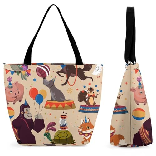 Sac à main pour femme imprimé animaux finitions soignées 32cm