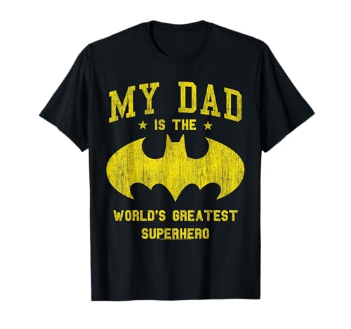 DC Comics Batman My Dad Is Superhero Papa Père T-Shirt