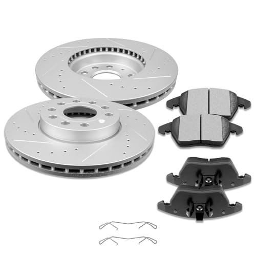 Image of SCITOO Front Brake Kits Drill & Slotted Brakes Rotor Brake Pads:D1107;34303