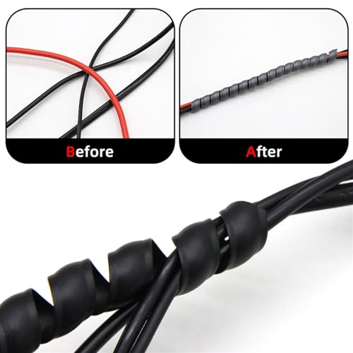 Tubo espiral para cables azul de 14mm y 10 metros para organizar hilos en casa 7
