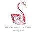 JATYFING Crystal Swan Decor Glass Figurine for Home for Wife Or Girlfriend (Red)