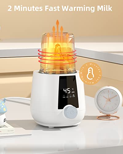 Tizwis Baby Bottle Warmer For Breastmilk Or Formula, Fast Baby Milk Warmer With Timer, Smart Temperature Control, Multifunctional Bottle Warmers With Defrost, Thaw, Keep, Heat Baby Food Jars Function #TOP1