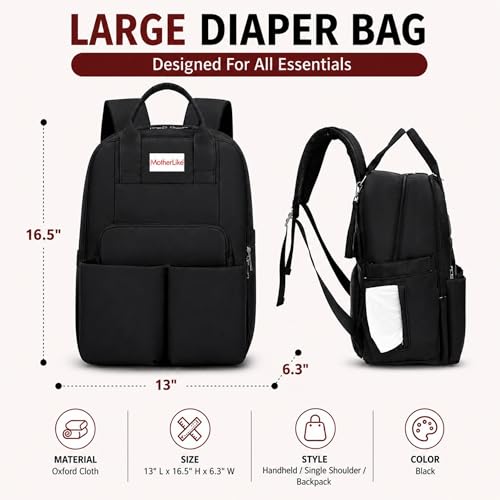 Image of Diaper Mommy Bags For Mothers for Travel - Hospital Baby Maternity Bag for Delivery Women - New Born Baby Essentials - Water-Resistant Fabric & Insulated Bottle Holders | 24 L, 15 Pockets