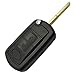 Replacement Key Fob Case Shell Fit for Land Rover Discovery LR3 Range Rover Sport Flip Folding Keyless Entry Remote Car Key Fob Cover with Uncut Blade Blank