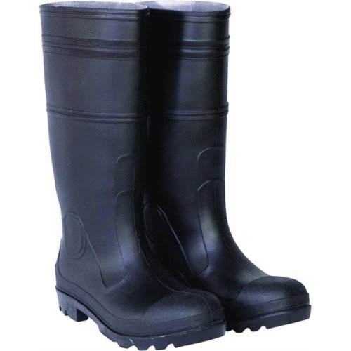 CLC Custom Leathercraft Rain Wear R24012 Over the Sock Black PVC Rain Boot, With Steel Toe, Size 12