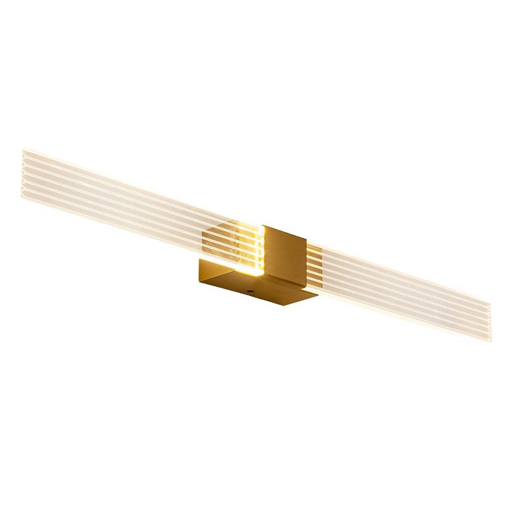 Nowoczesne lampy łazienkowe LED, wodoodporne lampy ścienne IP44 LED 3000K, lampa lustrzana, łazienkowa, mosiądz, minimalistyczna, do makijażu toaletki
