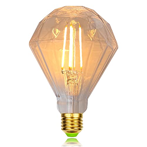 TIANFANエジソン電球G95 LEDフィラメント電球4W40W相当白熱電球エジソンネジ装飾電球2700ケルビン暖かさの輝 (ダイヤモンド)