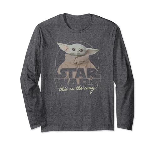 T-shirt long Grogu Mandalorian pour fan de Star Wars